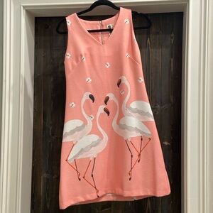 Small pink flamingo dress